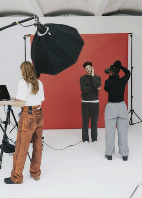 On photoshoots